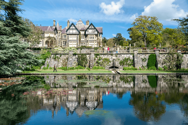 Bodnant Hall overlooking the Lily Terrace, Bodnant Gardens