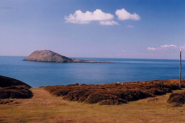 Views of Bardsey island from the llyn peninsula