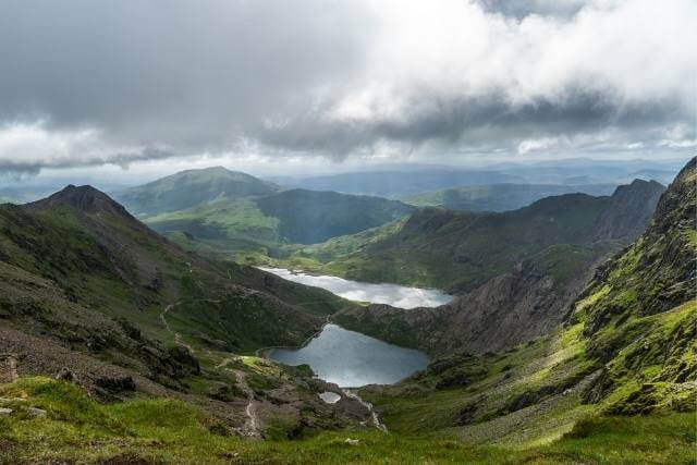 Views from the summit of Snowdon