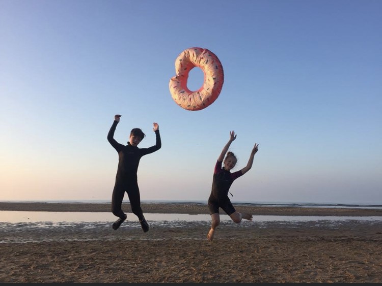 Kids on Beach North Wales