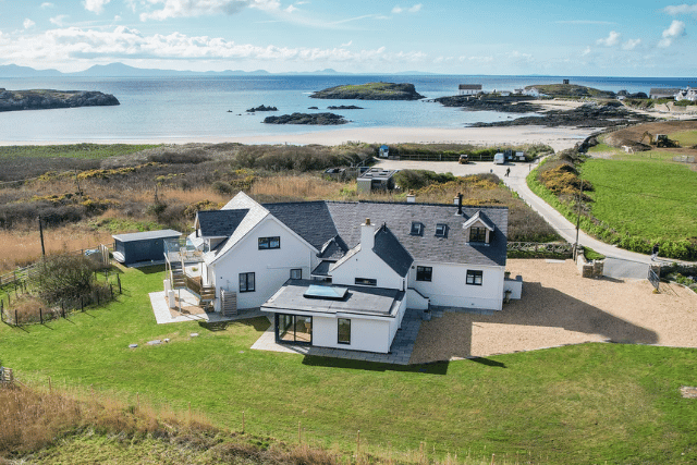 ariel shot of glan towyn