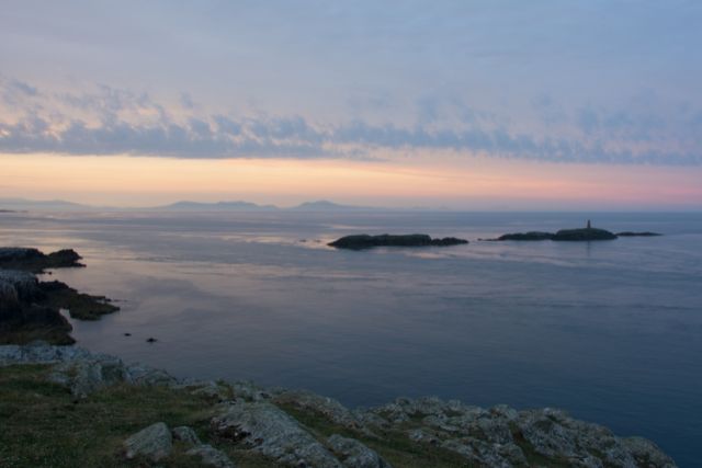 Views of the sea and Rhoscolyn head.