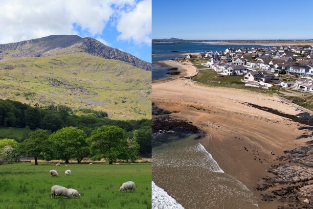 Side-by-side comparison of Eryri (Snowdonia) and